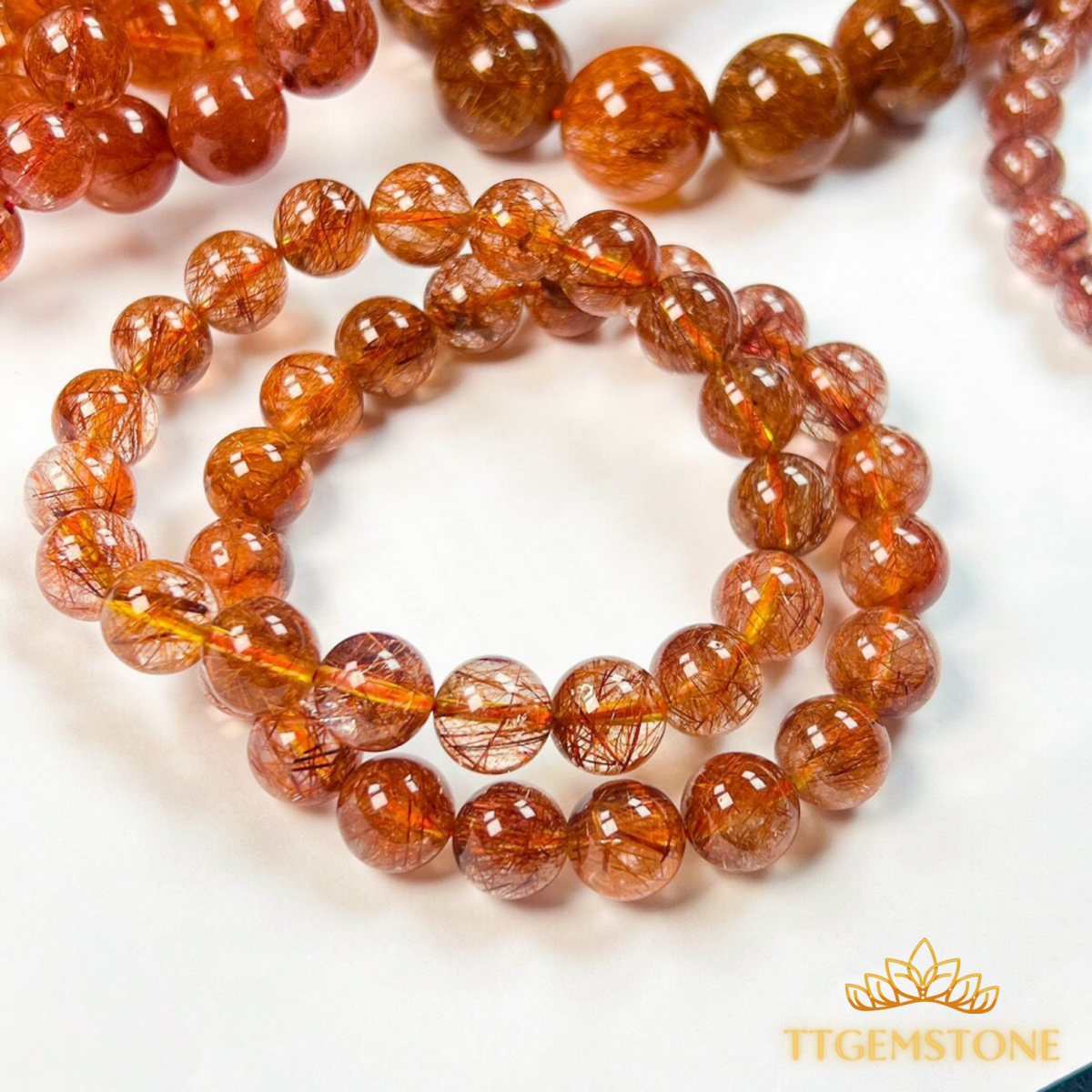 vòng tay thạch anh tóc đỏ 