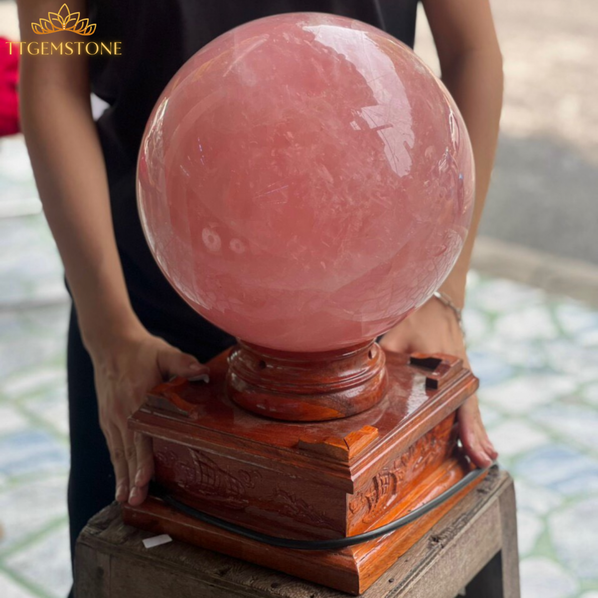 bi cầu thạch anh hồng