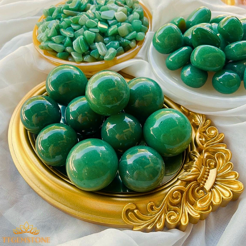 bi cầu thạch anh xanh 