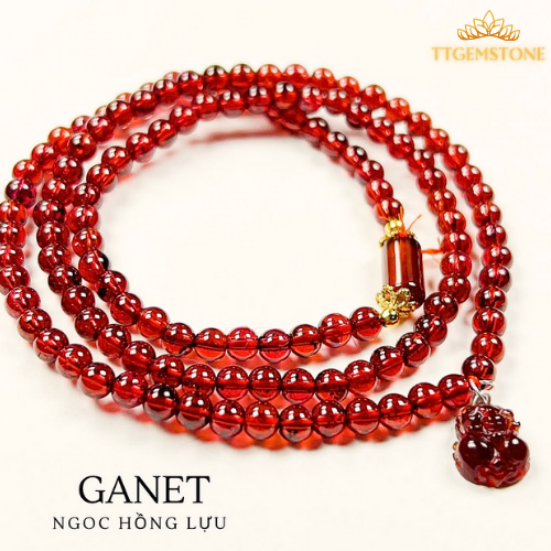 dây chuyền đá garnet