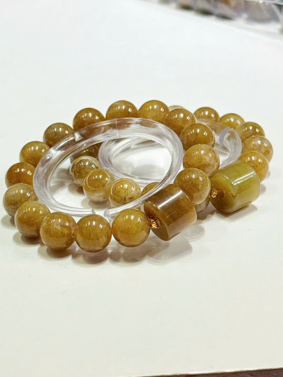 Vòng Tay Ngọc Hòa Điền Nâu Tự Nhiên 12mm (Nephrite) - T4064 - Trang Sức Nam/Nữ Sang Trọng Đằng Cấp – Bổ Trợ Bản Mệnh, Vững Vàng Tâm Trí & Tụ Tài Tụ Lộc