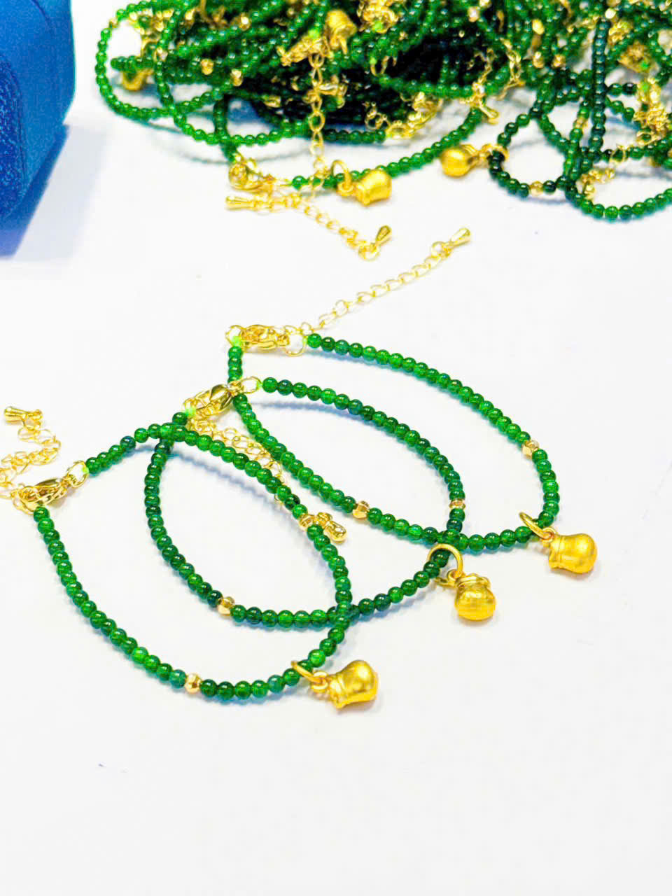 Vòng chuỗi lục đế vương type A mix charm túi tiền T4239 -Món Quà Tinh Tế Tặng Sếp Sang Trọng – Đá Tự Nhiên 100% Mang Lại Bình An, Tài Lộc