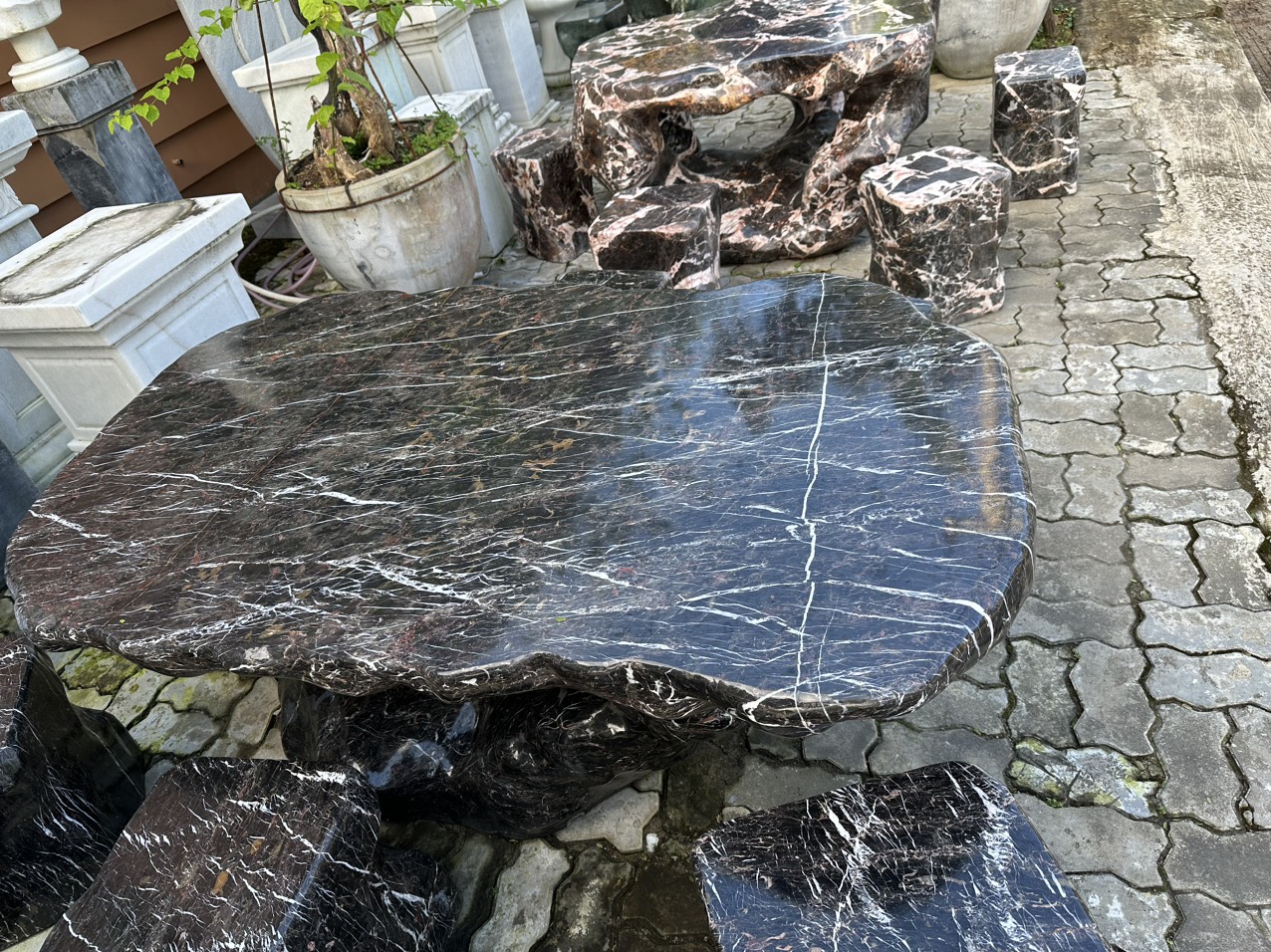 Bộ bàn ghế đá ngọc serpentine sang trọng , đẳng cấp cho ngôi nhà của bạn