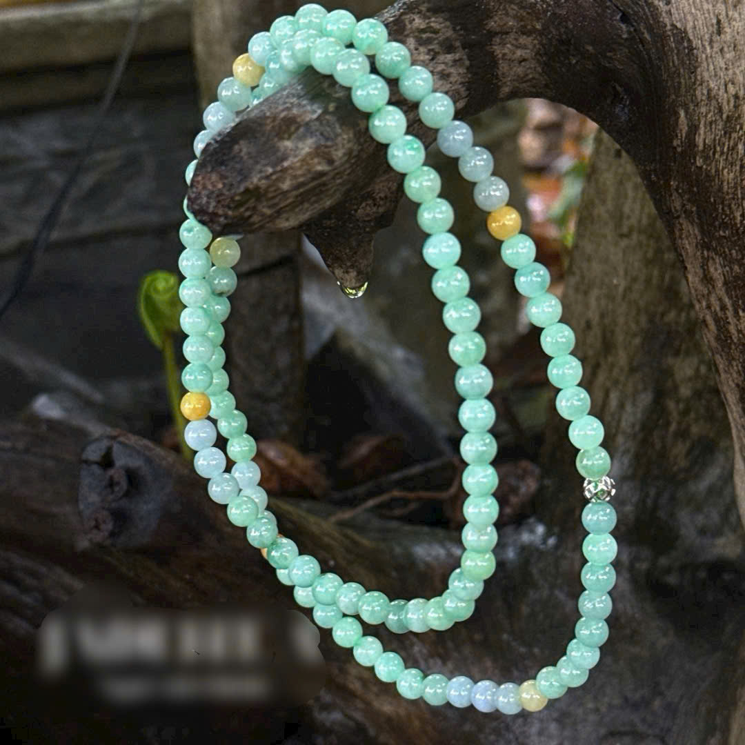 Vòng tay ngọc cẩm thạch quấn 3 6li T3675