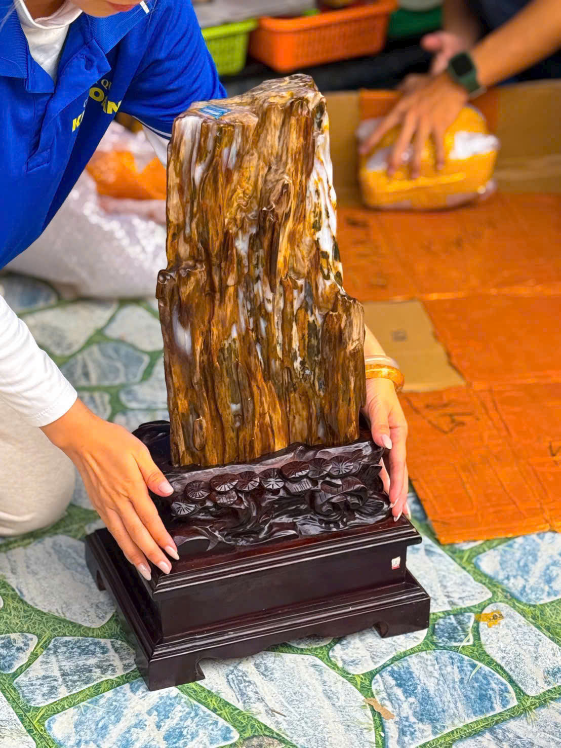 Gỗ hoá thạch nặng 13.4KG NGANG 20P,CAO 53P T3676