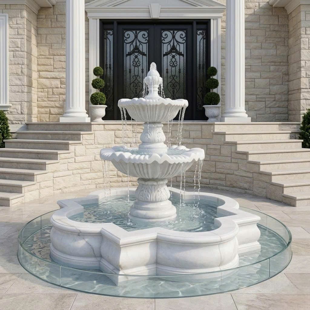 Thủy Luân Nước đá trắng tự nhiên cao 1,7 mét T3858